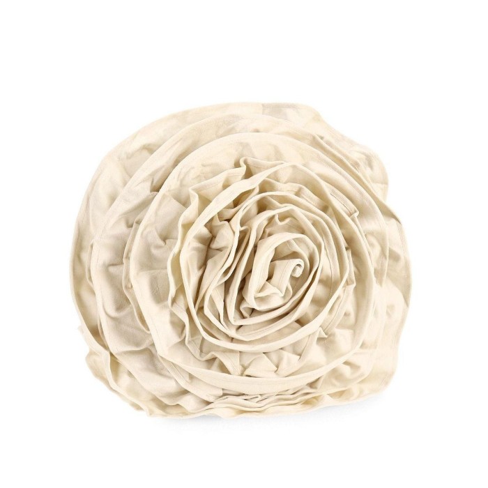 CUSCINO FRYDA FIORE AVORIO D.40